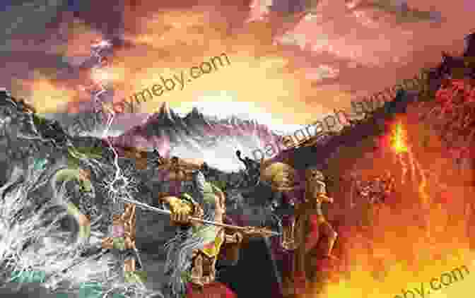 A Dramatic Illustration Of Ragnarok, The Final Battle Between Gods And Giants, With Fierce Warriors Clashing In The Midst Of A Raging Storm Who Is That In The Sky?: A Toddler S First Of Norse Myths