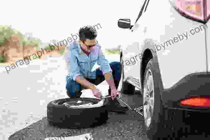 A Driver Changing A Flat Tire The Art Of Defensive Driving: Simple Tips For Survival In The Road Jungle