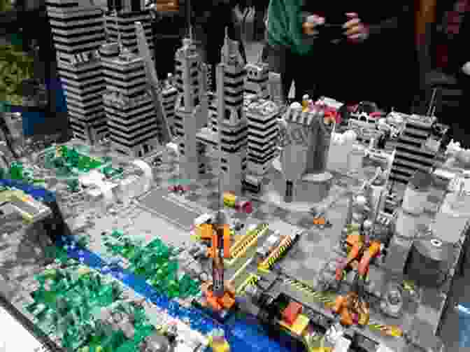 A Lego Robot Exploring A Futuristic City The LEGO Adventure Vol 3: Robots Planes Cities More