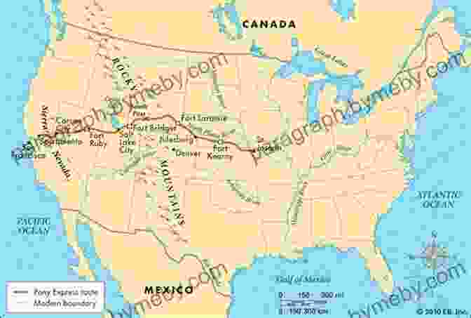 A Map Of The Pony Express Route 14 Fun Facts About The Pony Express: A 15 Minute (15 Minute 1505)