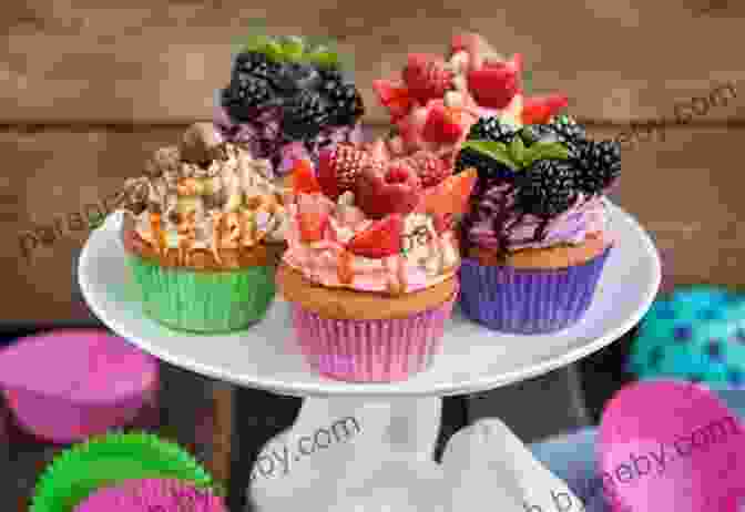 A Photo Of An Assortment Of Colorful Cupcakes With Different Toppings. Master Cake Book: Over 300 Dessert Baking Recipes Such As Cakes Cupcakes Pies And Cookies