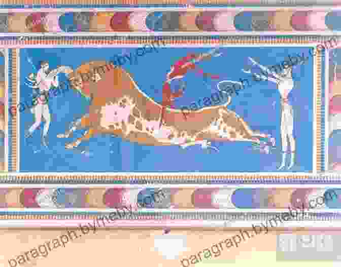 A Vibrant Fresco From The Palace Of Minos, Depicting The Legendary Minotaur And Its Human Sacrifice The Palace Of Minos At Knossos (Digging For The Past)