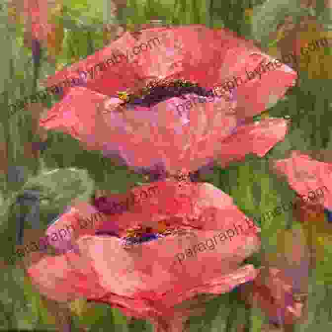 Acrylic Painting Of A Poppy, Showcasing The Bold Colors And Impasto Technique. Drawing Painting Flowers: A Step By Step Guide To Creating Beautiful Floral Artworks