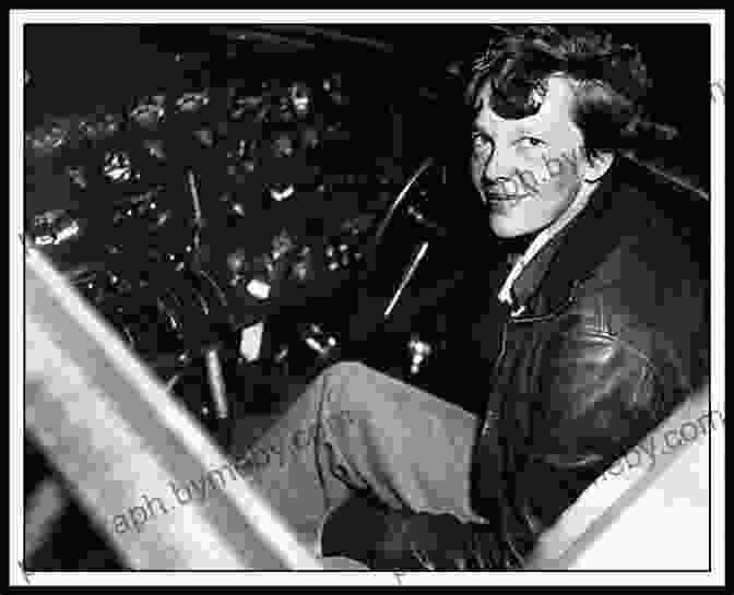 Amelia Earhart Sitting In A Cockpit Of An Airplane Amelia Earhart John Parlin