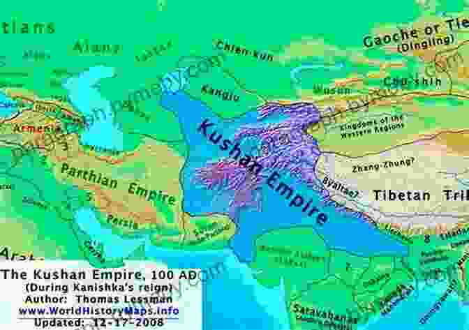 An Ancient Map Of The Kushan Empire, Stretching Across Central Asia Kushan Mystique Pauline Dakin