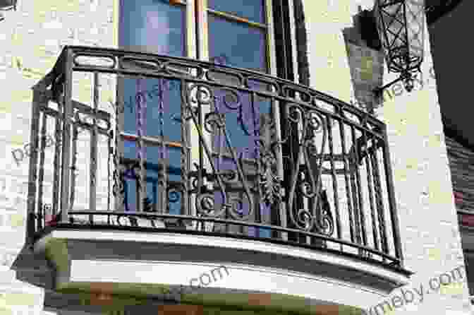 An Elegant Balcony With Twisted Iron Railings, Adding Both Beauty And Functionality To An Outdoor Space. Ornamental Ironwork: Over 670 Illustrations (Dover Pictorial Archive)