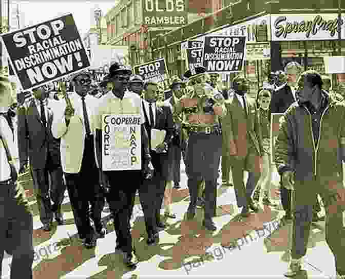 Black And White Photo Of A Civil Rights Movement Protest With People Holding Signs And Marching Down A Street. The Color Of Compromise Study Guide: The Truth About The American Church S Complicity In Racism