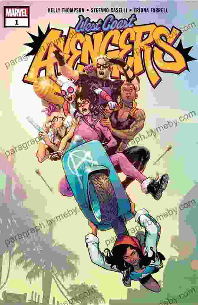 City Of Evils: West Coast Avengers 2024 Book Cover, Showcasing A Shadowy Silhouette Of The Team Against A Neon Lit Cityscape. West Coast Avengers Vol 2: City Of Evils (West Coast Avengers (2024))