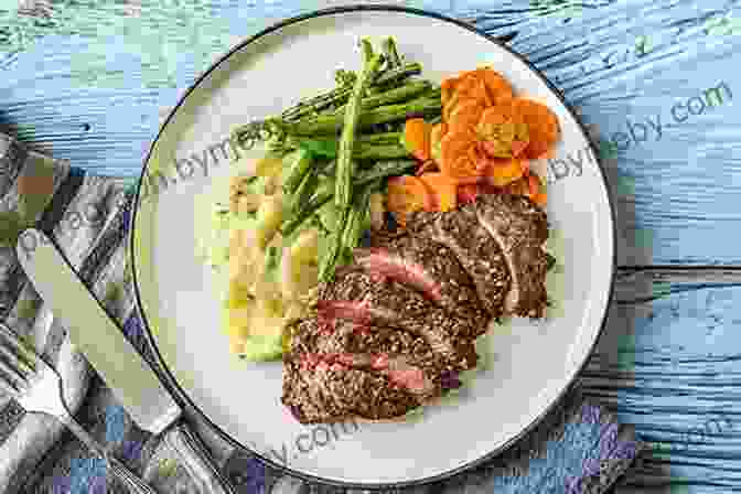 Image Of A Juicy Steak With Roasted Vegetables Skinny Bone Jones Culinary Delights: Your One Stop Shop For Meals 100 Calories Or Less