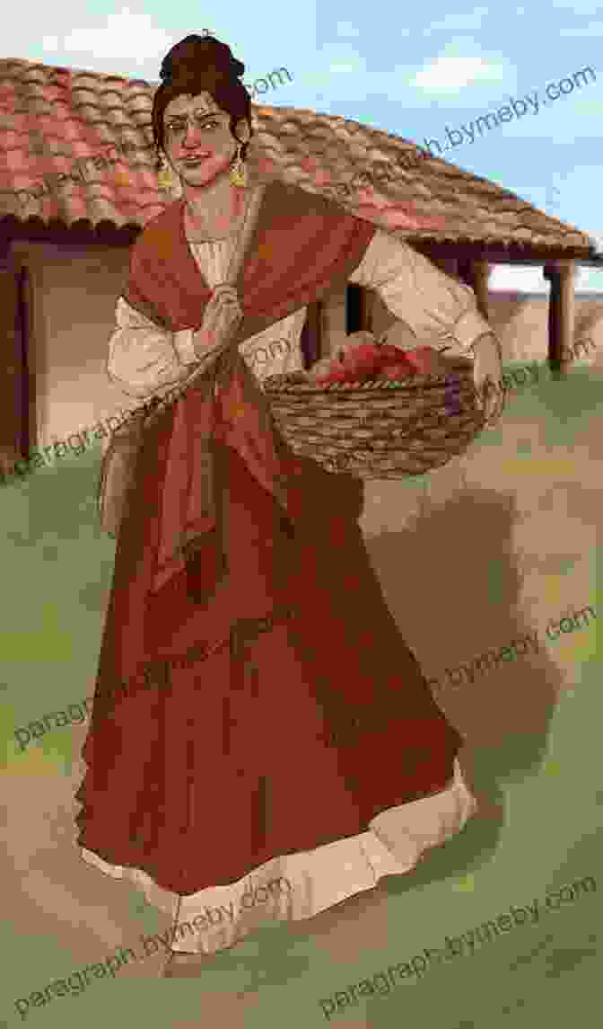 Juana Briones, A Mexican Woman Wearing A Traditional Dress, Standing In Front Of A Building. Juana Briones Of Nineteenth Century California