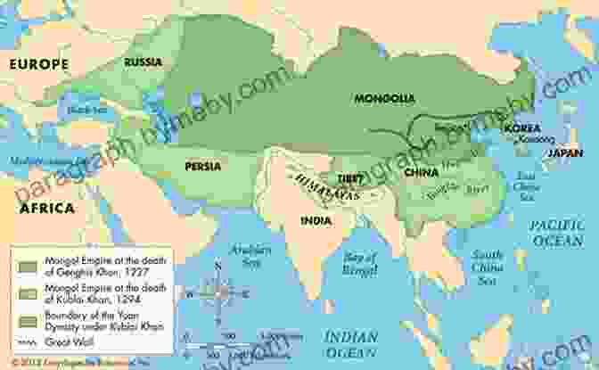 Map Of The Vast Mongol Empire At Its Peak The Mongols: A History Jeremiah Curtin