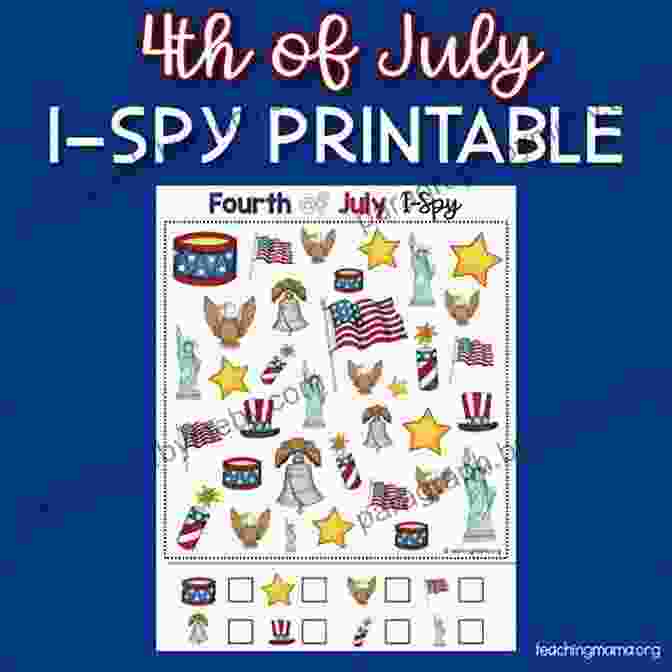 Spy 4th Of July Book Cover, Featuring Jack Ryan Facing An Explosion At The Lincoln Memorial I Spy For Kids Ages 2 5: I Spy 4th Of July: A Fun Guessing Game For 2 5 Year Olds