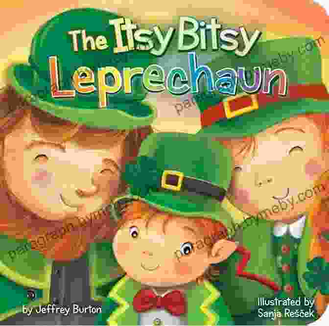 The Itsy Bitsy Leprechaun Jeffrey Burton Book Cover, Featuring An Adorable Leprechaun On A Bed Of Golden Coins. The Itsy Bitsy Leprechaun Jeffrey Burton