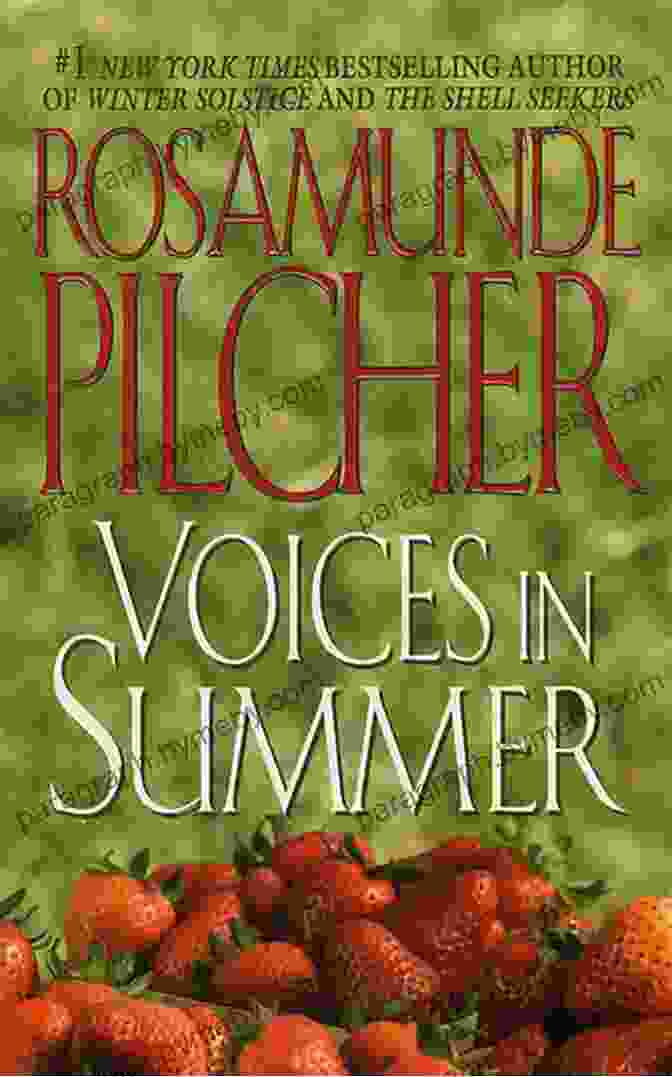 Voices In Summer Book Cover Featuring A Vibrant Summer Meadow And A Woman In A Flowing Dress Voices In Summer Rosamunde Pilcher