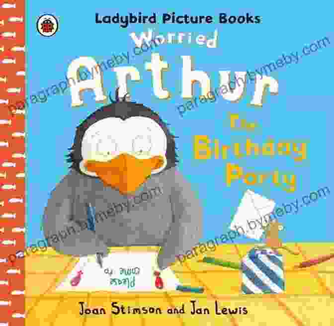 Worried Arthur And His Friends Enjoying The Birthday Party. Worried Arthur: The Birthday Party Ladybird Picture